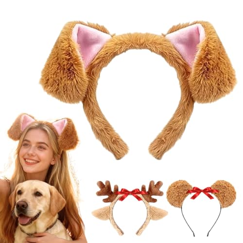BOKKY Realistic Dog Ears Headband – Adorable Golden Retriever Ears