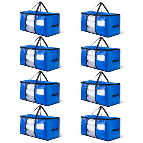 CONGREGATE Blue Moving Storage Bags, 97L, 8-Pack