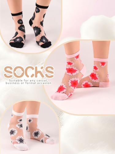 Image of Campsis Women Sheer Socks Sheer Ankle Socks for Women and Girls