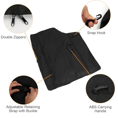 Image of D-Lumina Freedom Panel Hard Top Storage Bag Compatible with 2007-2024 2025 Jeep Wrangler JK JL 2 /4 Door & Gladiator (JT) 2020 2021 2022 2023 2024 2025 w /Carry Handle, Black
