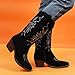 gioanroca Cowboy Boots for Women Mid Calf Low Heel Pointed Toe Womens Cowgirl Boots, Fashion Embroidery Western Women Side Zip Boot