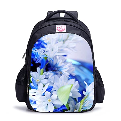 Mochila de viaje unisex de moda con flores y diseño ergonómico de 16"