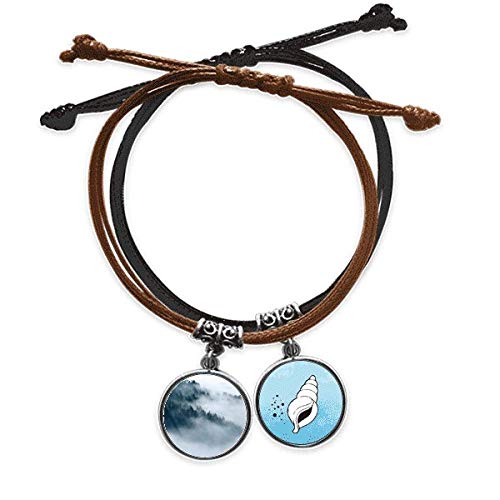 Pulsera de cuero bosque de niebla ideal para tus escapadas de fin de semana