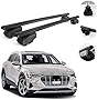 OMAC Crossbars for Audi e-tron 2019-2022 | Roof Rack Aluminum Black 165 Lbs Roof Top Cargo Racks | Luggage Ski Kayak Bike Carriers Set 2 Pcs | Automotive Exterior Accessories