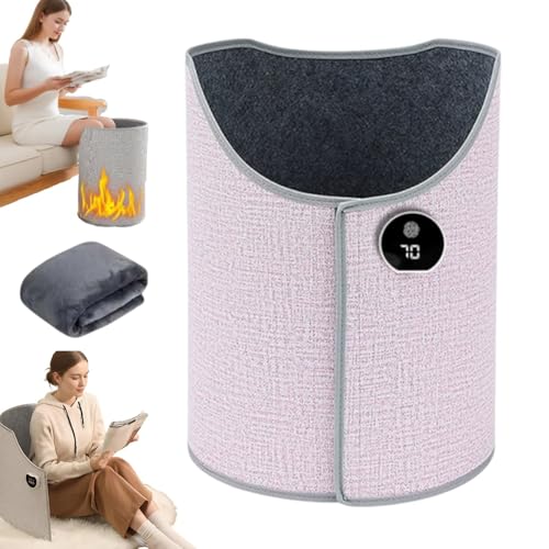 Image of Leg Toaster, Heat Under Desk Warmer, Leg Heater for Office and Home, Foot Warmers with Even Heating, 6 Heat Levels and Timer, 5 Seconds Quick Heat, 360 Fully Enclosed Heating(Pink)