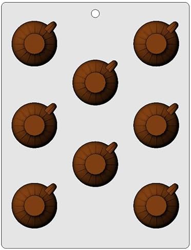 Sponsored Ad - Bendable Plastic Chocolate Mold: Fluted Round Teacup, Each Cavity 41mm Diameter x 21mm High