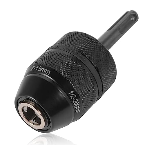 Mesee 2-13MM Keyless Drill Chuck with SDS Plus Adaptor, Professional Heavy Duty 1/2-20UNF Mount Quick Change Self-tighten Drill Chuck Adapter Converter Rotary Hammer Conversion Tool