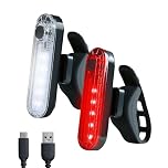 BYKING Bike Lights Front and Back, USB-C Rechargeable Bike Light, 4 LED Lighting Modes & Waterproof, Bright Bicycle Lights Set For Helmet, Cycle, MTB, Scooter and more.