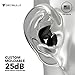 Decibullz 25-Decibel Noise-Reduction Earplugs for Hearing Protection, Custom-Molded Reusable Earplugs for Noise Sensitivity & Flights, Black