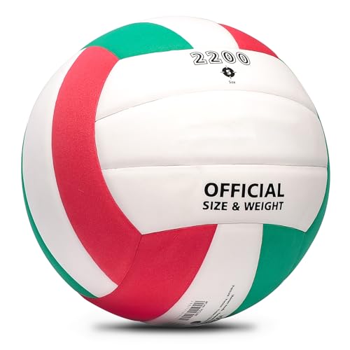Image of Soft Rubber Lightweight Volleyball for Indoor Training Game Competition, Gym, Outdoor Beach Play, Gift for Kids,Fit for Beginner, Teenager, Adult, 1pcs