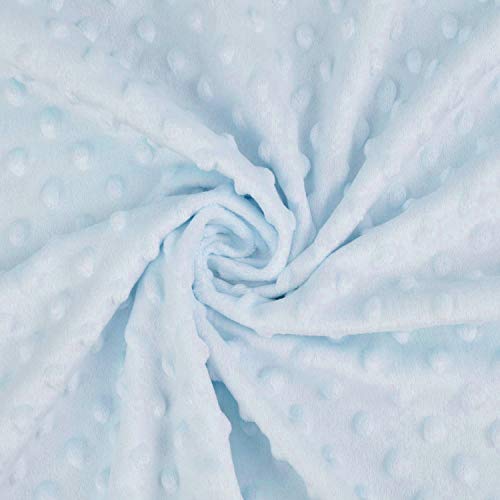 Image of American Baby Company Heavenly Soft Chenille Receiving Blanket (30 inch x 40 inch), 2-Layer Design with Minky Dot & Silky Satin, Blue, for Boys and Girls