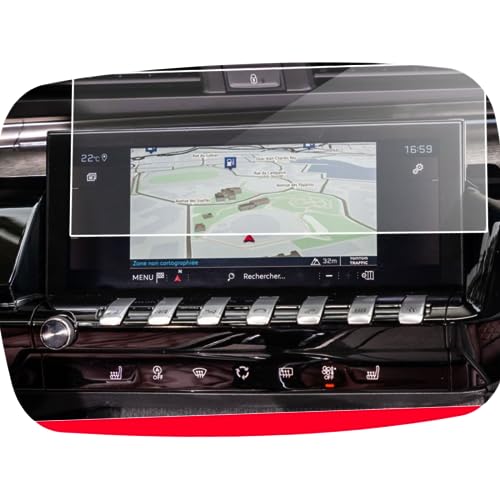 Film anti-rayures écran GPS 10 pouces pour Peugeot 508 en verre trempé