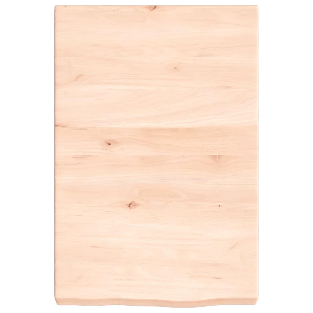 Pływająca półka z litego drewna, montowana na ścianie, do kuchni, łazienki i salonu, regał dekoracyjny (40 x 60 x 2-6 cm), stylowy zestaw ekspozycyjny z naturalnym wykończeniem