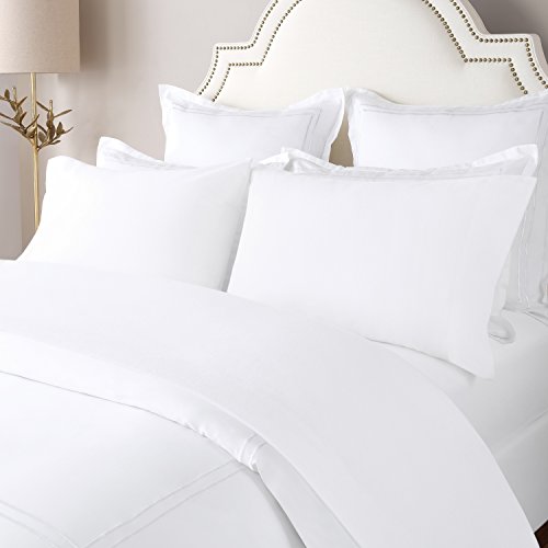 Image of Briarwood Home Flannel Sheet Set, 100% Organic Cotton, Six-Fold Brushed, Super Soft, Warm, Cozy, Deep Pocket Bedding with NanoTech Infuse for Added Durability and Lasting Comfort (Full, White)