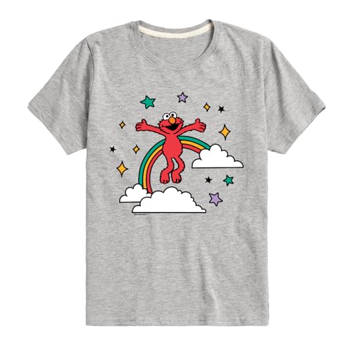 Sesame Street - Elmo with Rainbow - Toddler and Youth Short Sleeve Graphic T-Shirt