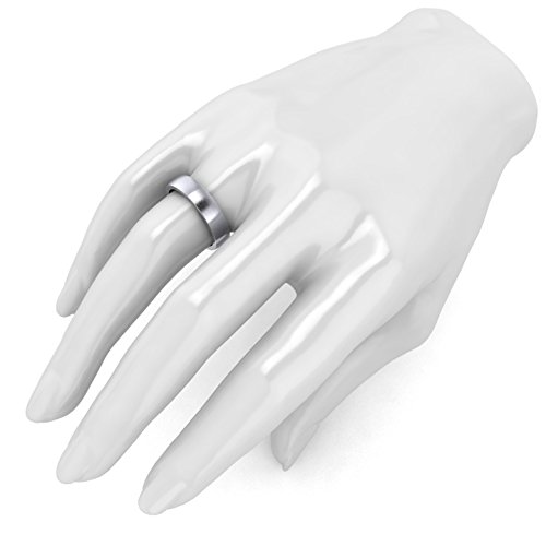 Anillos de boda de plata de ley 5 mm cepillado mate unisex de diseño súper pesado 4