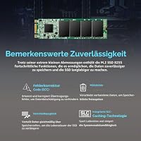 Transcend MTS825S 250GB M.2 2280 SATA III B+M Key, 3D NAND, DRAM-Less, Bis zu 500/330 mb/s, Interne SSD für Desktop- und Laptop-Aufrüstung – Ansicht 6