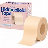 Pansement Hydrocolloïde – Rouleau 5cm×3.65m – Patch Anti-Acné & Pansement Cicatrisant Imperméable pour Ampoules, Boutons, Coupures – Transparent & Sans Latex (3.65m x 5cm)
