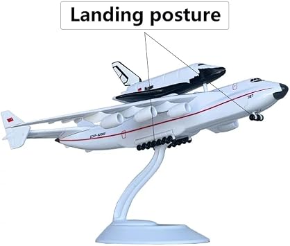 1/400 Scale an 225 Model Plane with Detachable Buran Space Shuttle Plane 8.3 Inches Antonov 225 Transport Cargo Plane with Upward-Opening Nose Ideal Collection and Gift