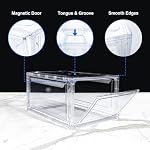Upgraded 12 Pack Shoe Box,Acrylic Clear Shoe Boxes,Drop Front Shoe Storage Box,Clear Plastic Stackable Sneaker Box,Shoe Containers,Shoe Display Case,Sneaker Storage,Fits Up to Size 15 - Image 5