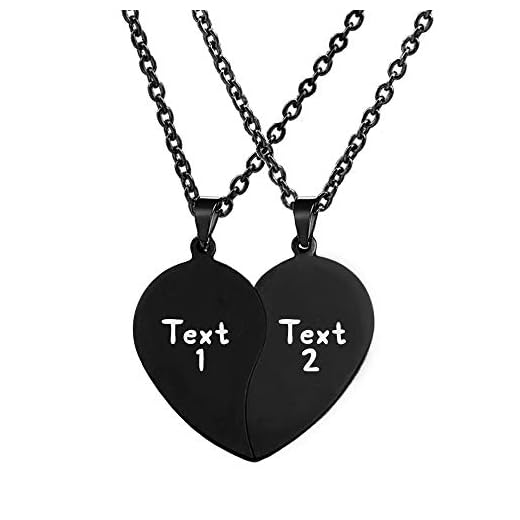 MJartoria Bästa vän halsband BFF halsband för 2 vänskap alla hjärtans dag gåvor delat hjärta halsband Weirdo 1 Weirdo 2 Best Friends Forever-hänge set