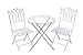 Garden Market Place Versailles Stil Metall Garten Bistro-Set in schlichtem weißem Finish, Keine Angabe
