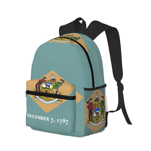 Sac à dos avec poches Delaware noir pour homme femme sac léger et compact quotidien
