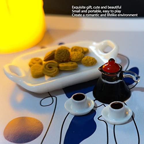 JUMZ Puppenhaus-Miniatur für Safe Food 1:12 Kaffee-Plätzchen-Set Puppenhaus-Hochsimulations-Harz-Material für Geschenke – Bild 6