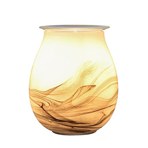 Zen’Arôme Brûleur Cire Parfumée Calorya n°11 - Brûle Parfum Électrique pour Fondant Parfumé - Lampe à Parfum en Verre - Coupelle Amovible – Style Original et Éclairage d’Ambiance Coloré