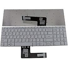 wangpeng New Laptop Keyboard Without Frame for Vaio Fit SVF152C29M SVF-152C29M SVF152C29L SVF15E, US Layout White Color
