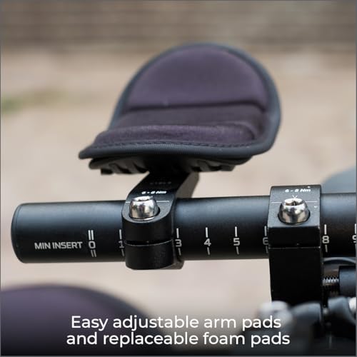 BBB Cycling Aero Bars Maximale Aerodynamik Fahrradlenker Aluminium, Extra lange J-Bend Armlehne für Rennräder Triathlon Lenkerstütze Rutschfeste Fahrradgriffe AeroMax BHB-60, Ø 25.4 / 31.8 mm