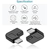 USB C Right Angle Adapter,90 Degree USB C to USB Type-C Male to Female Adapter Convertor Extension, for Laptop & Tablet & Mobile Phone (2 Pack).