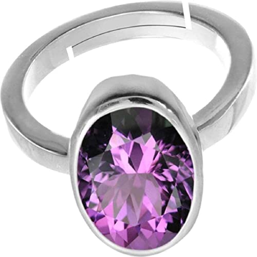 Bague améthyste véritable Jamuniya en argent cadeau idéal taille réglable