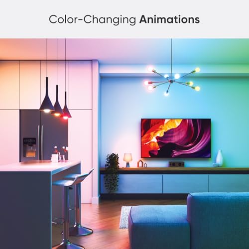 Nanoleaf E27 Smart LED Bulbs, RGB Colour-Changing WiFi Lights, Alexa/Google Home Compatible, 9W Dimmable Remote Control, 2700K-6500K, Matter & Bluetooth Sync, Hub Required, 2 Pack - Image 5