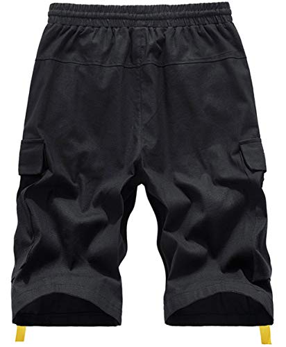 Msmsse Women's Casual Cargo Shorts Elastic Waist Drawstring Cotton Loose Fit Outdoor Multi Pockets Grey Us 12-14/Asian 3Xl #TOP1