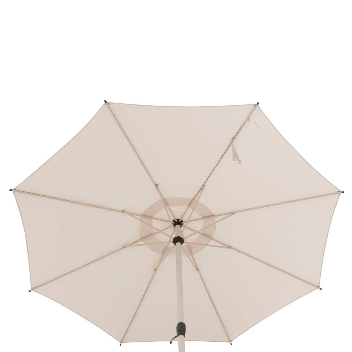 Hespéride - Parasol Droit Rond Loompa - 3m - Protection UV, Toile Amovible Déperlante et Inclinable - Structure Acier Traité Antirouille