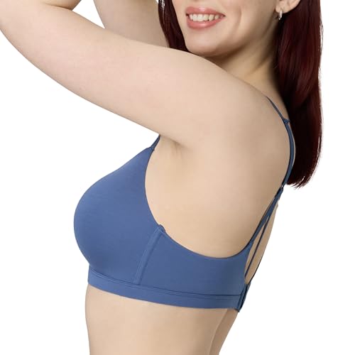 Image of Maidenform Women's Wireless Bra, Everyday Luxe T-Shirt Wireless Bras for Women, Convertible Straps, Smoothing
