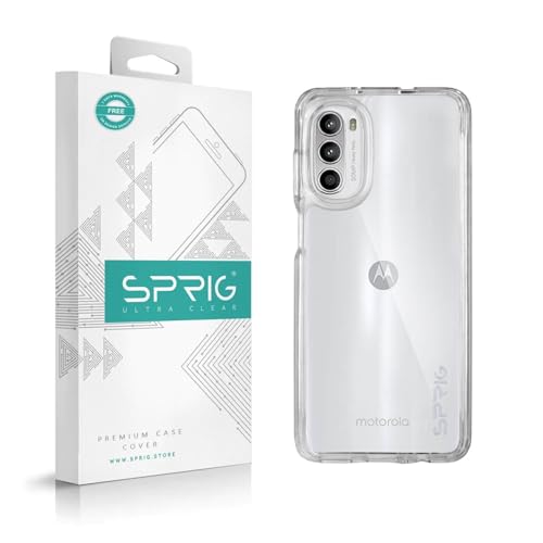 Image of SPRIG Compatible with Moto G52 FusionCrystal Back Cover Drop Tested Shock Proof Mobile Case for Men, Women, Boys and Girls with Camera Protection (Transparent)