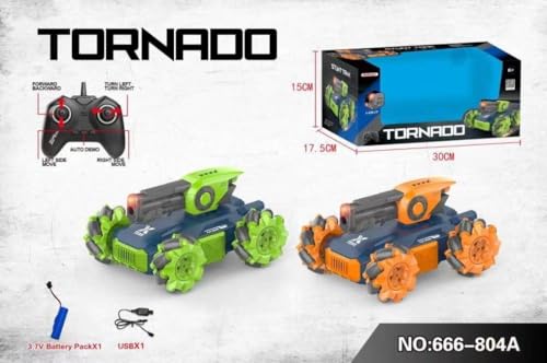 Image of RC Tornado Tank Kids Military Toys Water Shots 4WD Hobby RC Cars for Adults & Children Rechargeable Battery 4x4 Monster Truck, Nerf Tank Cool Toy Gift for Boys & Girls. Multi COLURS