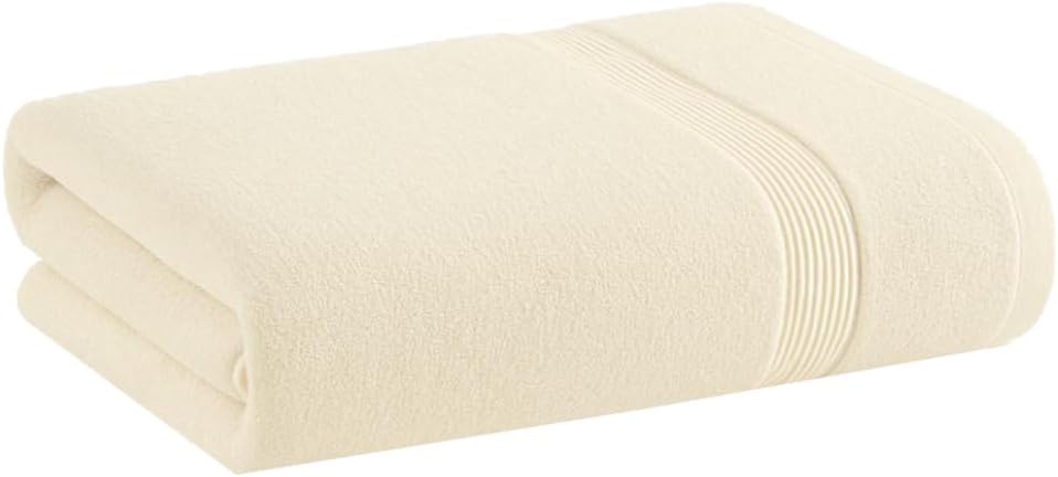 Bath Towels Large - Hotel Quality 100% Egyptian Cotton Bath Sheets for Adults - Super Absorbent Soft Thick Quick Dry Towel Set for Gym, Spa and Beach (Cream, 80 x 140 cm)