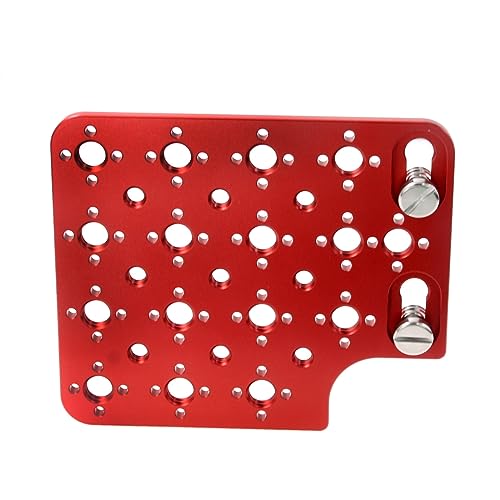 HangTon Camera Cheese Plate Side Mounting for ARRI ALEXA Mini LF Teradek Vaxis Rig Wireless Receiver Follow Focus Motor with 3/8" 1/4" Thread (Red) - Image 3
