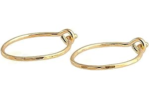 14K Gold Filled 8mm Delicate Hammered Hoop Earrings