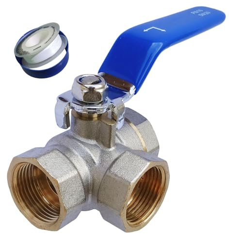 Image of ESEKSAFAR L-Port Water Flow Female (3 /4 inch inch BSP Thread ball valve)