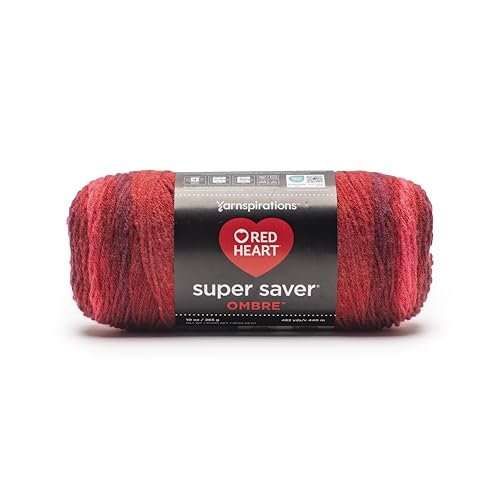 Image of Red Heart Super Saver Ombre Tomato Yarn - 2 Pack of 283g /10oz - 100% Acrylic - #4 Worsted (Medium) - 482 Yards - Knitting /Crochet