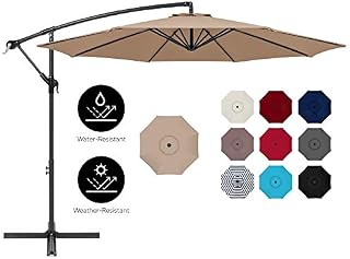 Best Choice Products 10ft Offset Hanging Outdoor Market Patio Umbrella w/Easy Tilt Adjustment