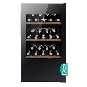 Hisense MWC4894GF Weinkeller mit 30 Flaschen, EIN-Temperatur, UV-Glas, Holzablagen, Touch-Display, LED-Beleuchtung, Jahr 2023