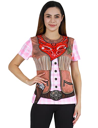 COSAVOROCK Maglietta Donna Costume da Cowgirl