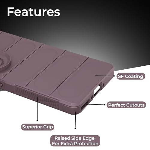 Image of A rtistque Liquid Silicone Stripes Back Cover Case for Realme Narzo 60 5G | with Camera Protection | with Inner Fabric | Anti Slip Grip | AirBag Case - Purple