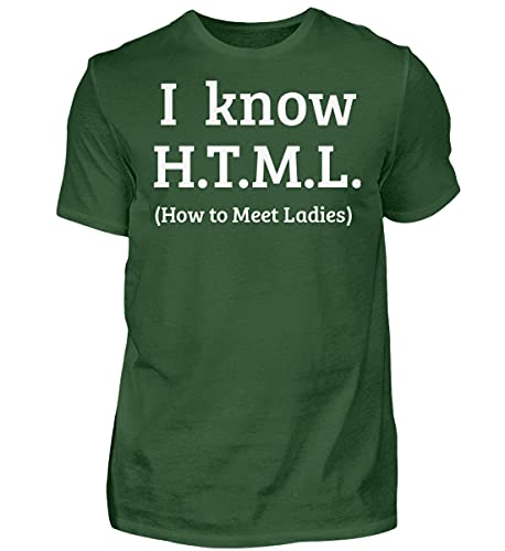 T-shirt premium vert PHP HTML MYSQL pour les journées détente au bureau