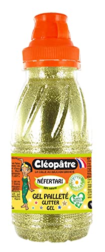 Cleopatre GP250-872 - Frasco de gel con purpurinas - 250 ml - Oro